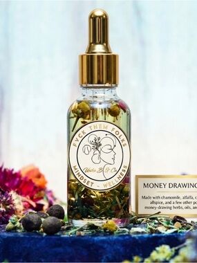 Money Drawing Abundance Oil - Gold Dropper, Botanical Blend